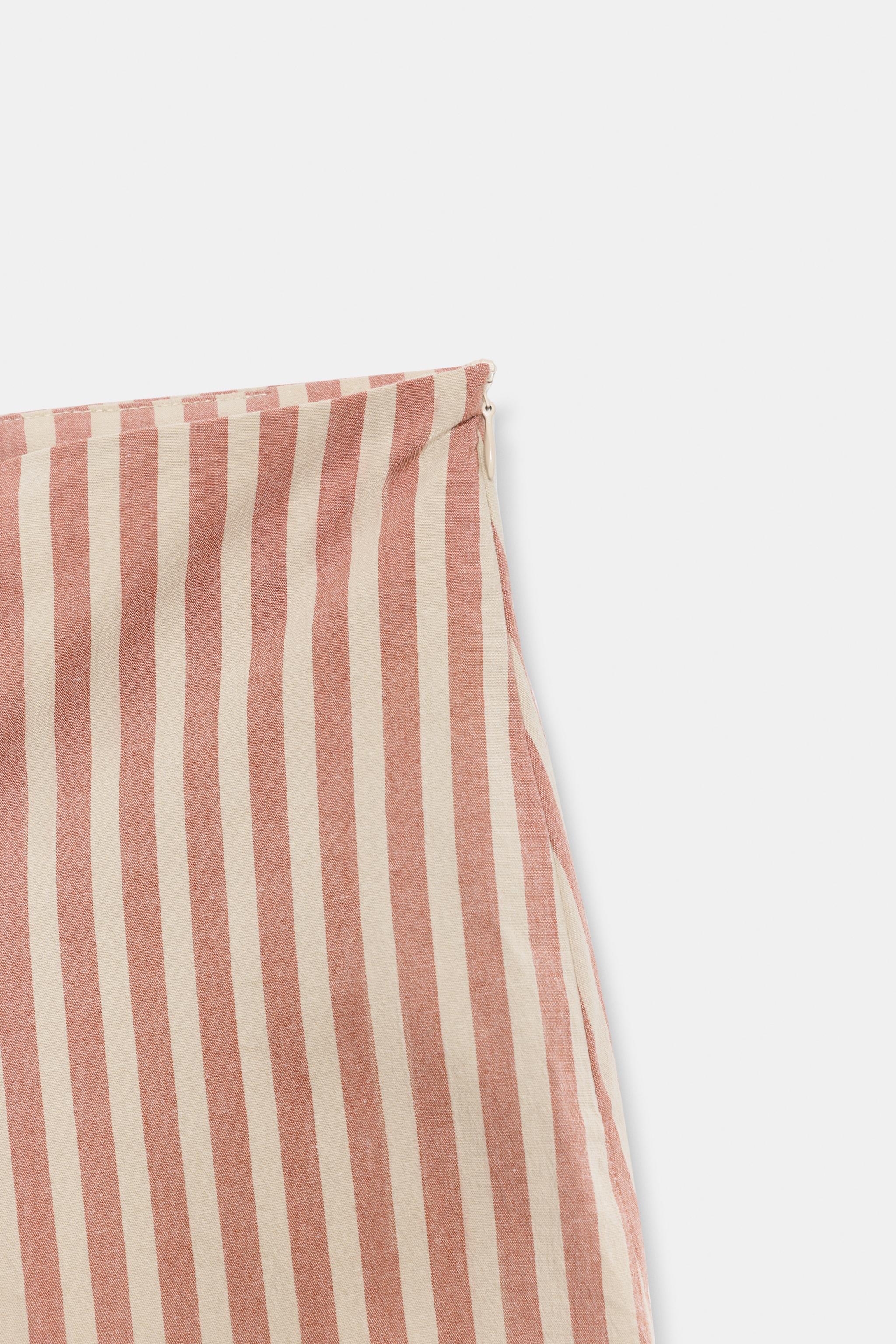 ZW COLLECTION DRAPED STRIPED SKIRT